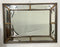 Hollywood Regency Style Beveled Multi-Panel Mirror with Rope & Gilt Leaf Design