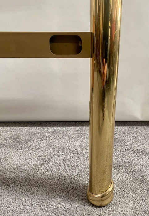 Art Deco Gold Brass Bed Queen Headboard