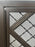 Art Deco Style Black & Bronzed Metal Two-Door & Diamond Design Fireplace Screen