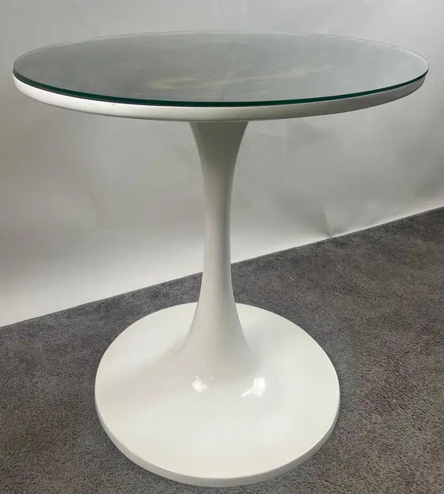 Eero Saarinen MCM Style Tulip Dining or Center Table with Epoxy Resin Design Top