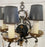 Maison Jansen Style Wrought Iron and Bronze Wall Sconce, 3 Arms, a Pair