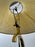 Mid-Century Modern Brass Table Lamp w Marble Base & Original Fabric Shade, Pair