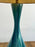 Mid-Century Modern Green Malachite Teardrop Design Table Lamp w Custom Shade