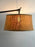 Industrial Style Adjustable Cantilever Arm Floor Lamp with Burlap Drum Shade