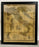 Large Vintage Antiqued Stanford Map of Italy in Black & Gold Frame 1990's