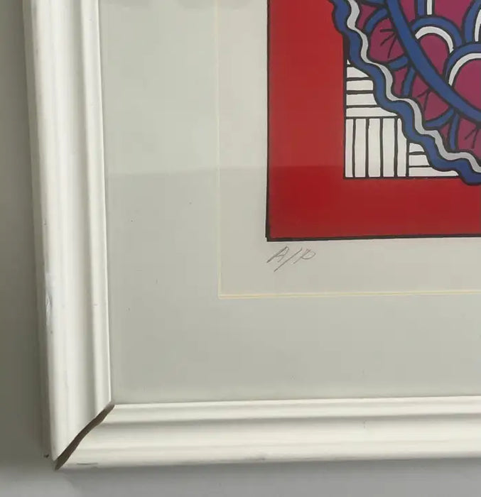 Mara Lynn Abboud Calico Cats Screenprint Artist Proof , Signed & Framed 1990's