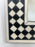 Art Deco Style Black & White Resin Diamond Design Wall, Table or Mantel Mirror