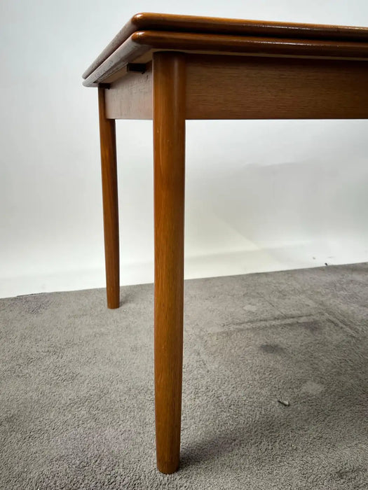 Danish MCM Teak Dining Room Table with Two Pull-Out Extension Leaves , 1960's