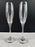 Faberge Atelier Bristol Crystal 10 inch Champagne Flutes, a Set of 2