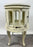 French Louis XV Provincial Style Distressed Off-white Serving Table w Tray
