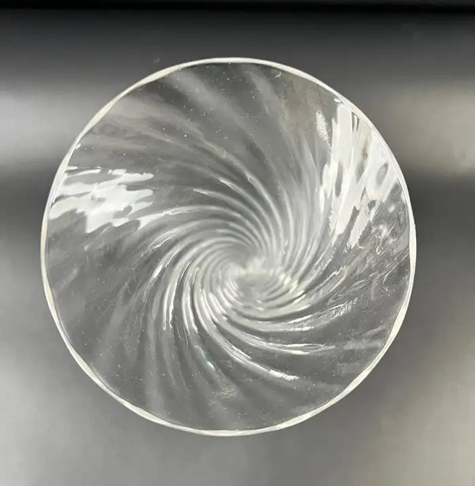 Orrefors Helena Crystal Champagne Flutes Glasses Optic Swirl, Set of 4