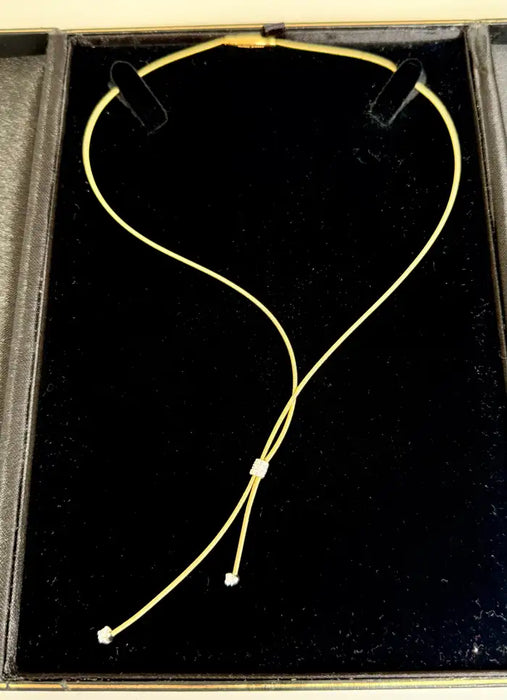 Marco Bicego 18K Yellow Gold and Diamond Lariat Necklace Lucia Collection