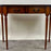 English Georgian Hepplewhite Style Two-Drawer Console Table Mahogany & Walnut
