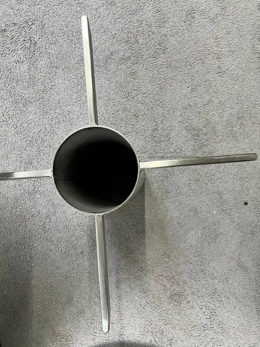 Organic Modern Travertine Three-Tier Circular Coffee Table with Metal Base