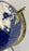 20th Century Lapis Blue Gemstone World Globe with Gilt Meridian Stand