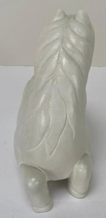 Equestrian White Horse Statue Clay Sculpture