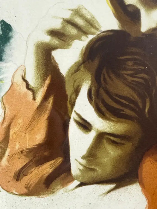 Sandu Liberaman "Tender Love" Lithograph Hand Signed , Numbered and Framed 1960's