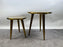 Mid Century Modern Brass Round Nest Side Table, Set of 2