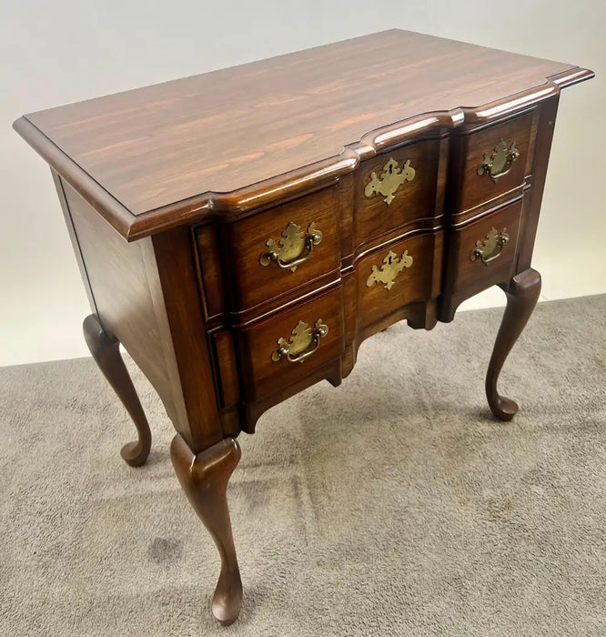 Vintage Pennsylvania House Queen Anne Style 2-Drawer Table or Low-Boy Chest