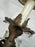 French Regency Style Bronze Wall Sconces with Crystal Drops and Shades, a Pair