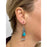 Vintage Moroccan Tribal Turquoise & Coral Jewelry Set, Cuff , Ring , Pair of Earrings (4 Pcs)