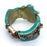 Vintage Moroccan Tribal Turquoise & Coral Jewelry Set, Cuff , Ring , Pair of Earrings (4 Pcs)