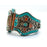 Vintage Moroccan Tribal Turquoise & Coral Jewelry Set, Cuff , Ring , Pair of Earrings (4 Pcs)