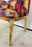 Mid-Century Modern Style Chair Multicolor Upholstery and Walnut Frame, a Pair