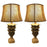 Pair of Palm Tree Form Carved Wooden Table Lamps Manner of Serge Roche