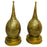 Pair of Tear Shaped Gold Brass Handmade Table Lamps