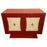 A Parzinger Style Cabinet, Commode or Server Lacquered in Red and White
