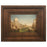 City on a River Scene in Wooden Frame