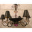 1960s Hollywood Regency Style Iron and Lucite Chandelier