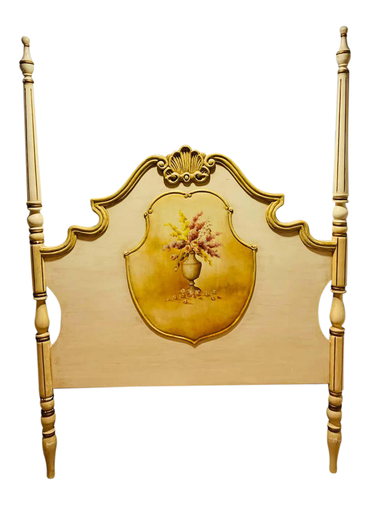 French Provincial Hand Painted Headboard