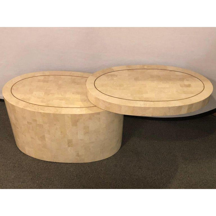 Mid-Century Modern Tessellated Bone Expanding Coffee or End Table