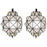 Art Deco While Milk Chandeliers, Pendant or Lanterns in Dome Shape, a Pair