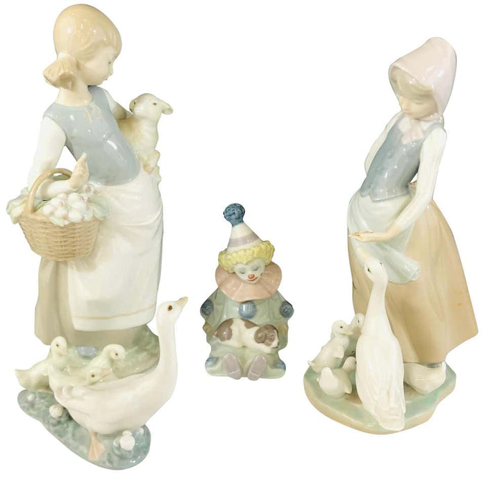 LLadro Porcelain Figurines, a Set of 4