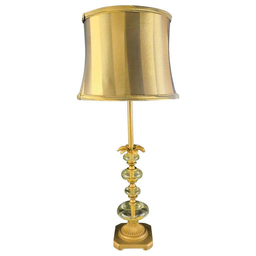 Vintage Mid Century Modern Brass Palm Tree Lamp