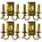 American Federal Style Brass Wall Sconces - Set of 4