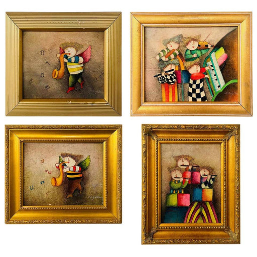 Set of 4 Musician Oil on Canvas Paintings after Graeciela Rodo Boulanger