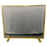 Modern Custom Brass Fire Place Screen or Panel with Iron Mesh Grill