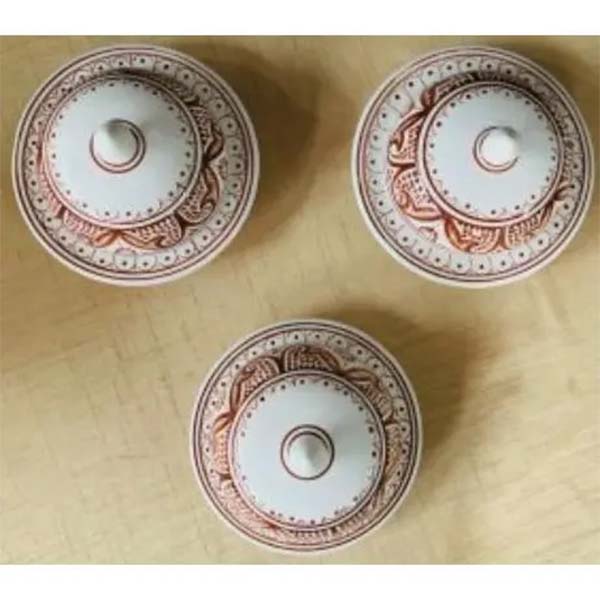 Boho Chic Moroccan Hand Painted Serving Dishes, Set of 3