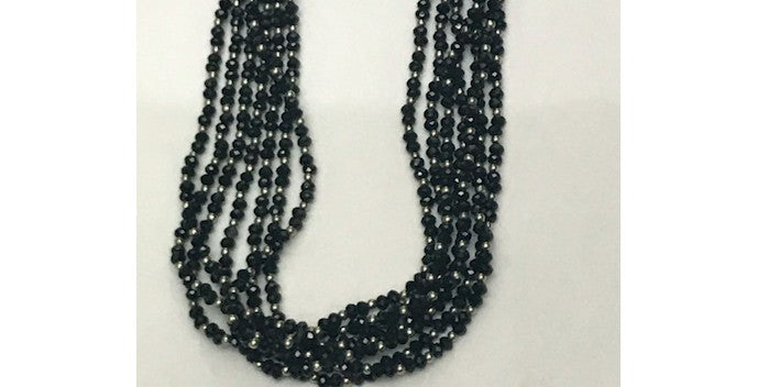 Vintage Natural Black Stones  Necklace