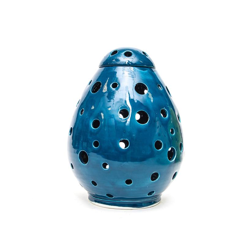 Modern Blue Egg Form Table Lamp