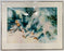 Landscape Snowy Winter Scene Water Color Signed Artist Phil Metzger and Framed
