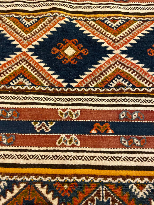 Vintage Moroccan Tribal Wool Rug or Carpet with Geometrical Design