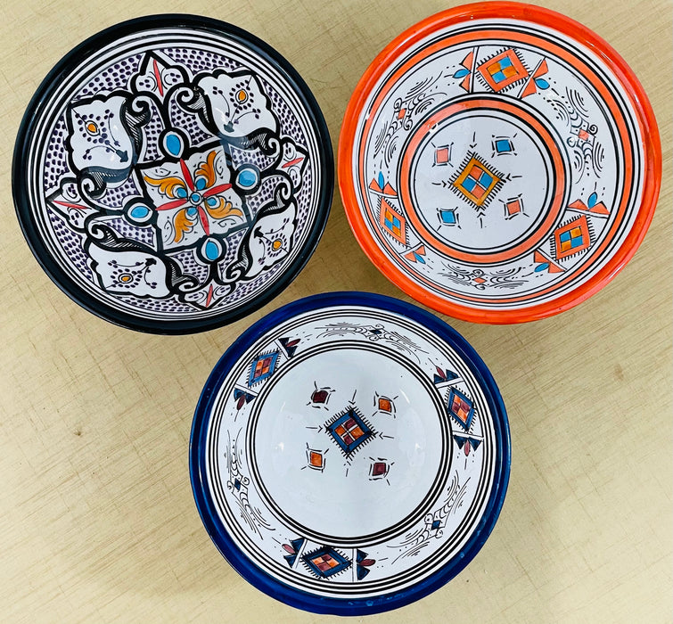 Set of Three Decorative or Serving Moroccan Bowls