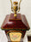 American Wooden Table Lamp with Floral Decoration, a Pair
