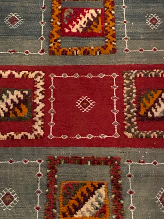 Berber Rug - Runner with Abstract and Geometric Patterns Handwoven
