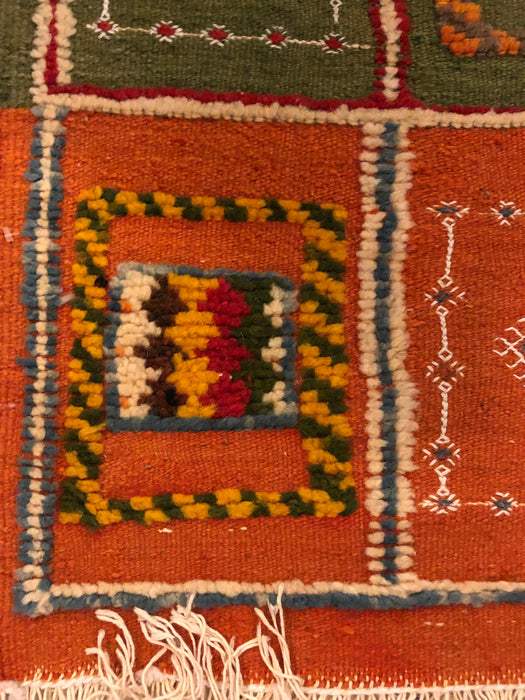Berber Rug- Small with Abstract Elements on Panels
